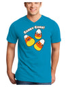 Cute Kawaii Candy Corn Halloween Adult Dark V-Neck T-Shirt-TooLoud-Turquoise-Small-Davson Sales