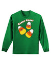 Cute Kawaii Candy Corn Halloween Adult Long Sleeve Dark T-Shirt-TooLoud-Kelly-Green-Small-Davson Sales