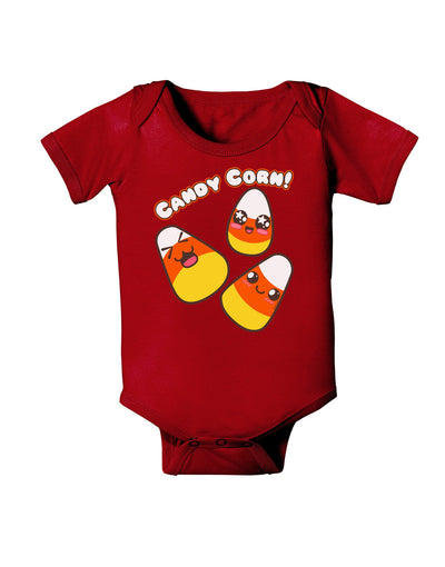 Cute Kawaii Candy Corn Halloween Baby Romper Bodysuit Dark-Baby Romper-TooLoud-Red-06-Months-Davson Sales