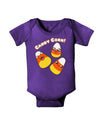 Cute Kawaii Candy Corn Halloween Baby Romper Bodysuit Dark-Baby Romper-TooLoud-Purple-06-Months-Davson Sales