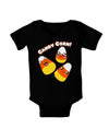 Cute Kawaii Candy Corn Halloween Baby Romper Bodysuit Dark-Baby Romper-TooLoud-Black-06-Months-Davson Sales