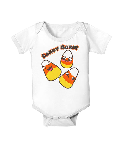 Cute Kawaii Candy Corn Halloween Baby Romper Bodysuit-Baby Romper-TooLoud-White-06-Months-Davson Sales