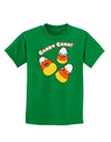 Cute Kawaii Candy Corn Halloween Childrens Dark T-Shirt-Childrens T-Shirt-TooLoud-Kelly-Green-X-Small-Davson Sales