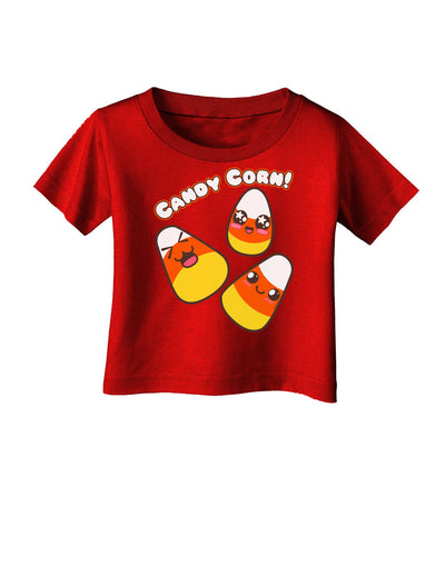 Cute Kawaii Candy Corn Halloween Infant T-Shirt Dark-Infant T-Shirt-TooLoud-Red-06-Months-Davson Sales