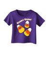 Cute Kawaii Candy Corn Halloween Infant T-Shirt Dark-Infant T-Shirt-TooLoud-Purple-06-Months-Davson Sales