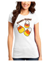 Cute Kawaii Candy Corn Halloween Juniors T-Shirt-Womens Juniors T-Shirt-TooLoud-White-Juniors Fitted XS-Davson Sales