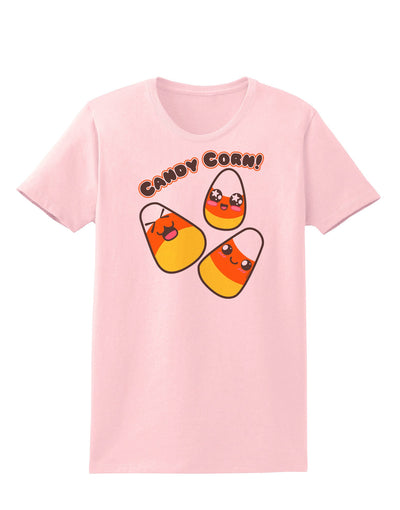 Cute Kawaii Candy Corn Halloween Womens T-Shirt-Womens T-Shirt-TooLoud-PalePink-X-Small-Davson Sales