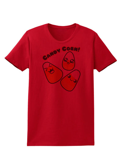 Cute Kawaii Candy Corn Halloween Womens T-Shirt-Womens T-Shirt-TooLoud-Red-X-Small-Davson Sales