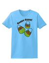 Cute Kawaii Candy Corn Halloween Womens T-Shirt-Womens T-Shirt-TooLoud-Aquatic-Blue-X-Small-Davson Sales