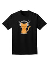 Cute Kitty With Headphones Adult Dark T-Shirt-Mens T-Shirt-TooLoud-Black-Small-Davson Sales