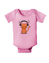 Cute Kitty With Headphones Baby Romper Bodysuit-Baby Romper-TooLoud-Pink-06-Months-Davson Sales