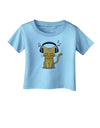 Cute Kitty With Headphones Infant T-Shirt-Infant T-Shirt-TooLoud-Aquatic-Blue-06-Months-Davson Sales