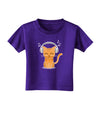 Cute Kitty With Headphones Toddler T-Shirt Dark-Toddler T-Shirt-TooLoud-Purple-2T-Davson Sales