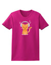 Cute Kitty With Headphones Womens Dark T-Shirt-TooLoud-Hot-Pink-Small-Davson Sales