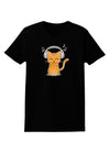 Cute Kitty With Headphones Womens Dark T-Shirt-TooLoud-Black-X-Small-Davson Sales