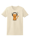 Cute Kitty With Headphones Womens T-Shirt-Womens T-Shirt-TooLoud-Natural-X-Small-Davson Sales