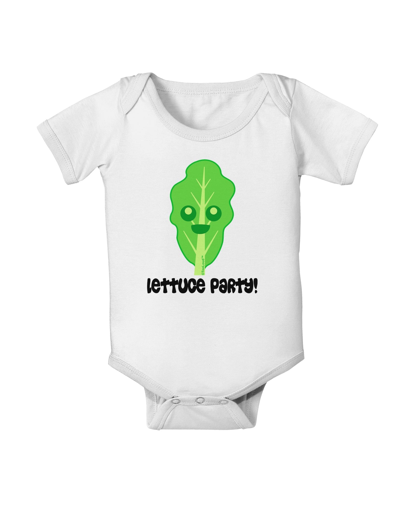 Cute Lettuce - Lettuce Party Baby Romper Bodysuit by TooLoud-Baby Romper-TooLoud-White-06-Months-Davson Sales