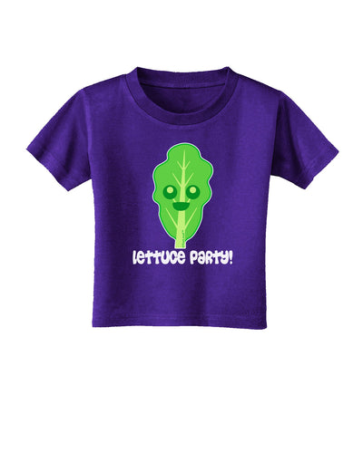 Cute Lettuce - Lettuce Party Toddler T-Shirt Dark by TooLoud-Toddler T-Shirt-TooLoud-Purple-2T-Davson Sales