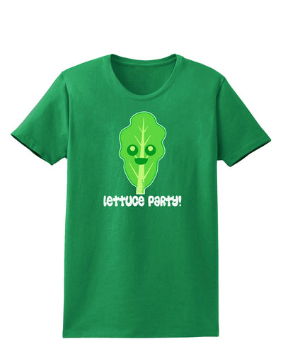 Cute Lettuce - Lettuce Party Womens Dark T-Shirt by TooLoud-Womens T-Shirt-TooLoud-Kelly-Green-X-Small-Davson Sales