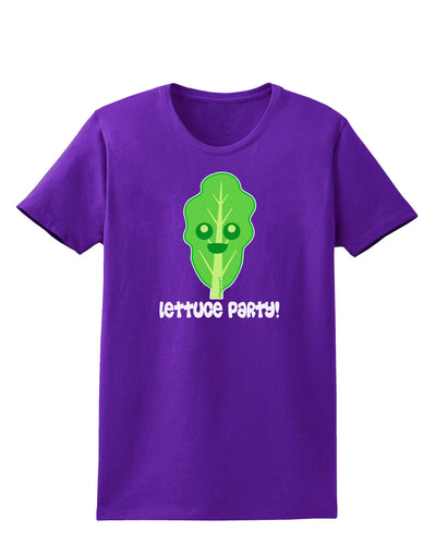 Cute Lettuce - Lettuce Party Womens Dark T-Shirt by TooLoud-Womens T-Shirt-TooLoud-Purple-X-Small-Davson Sales