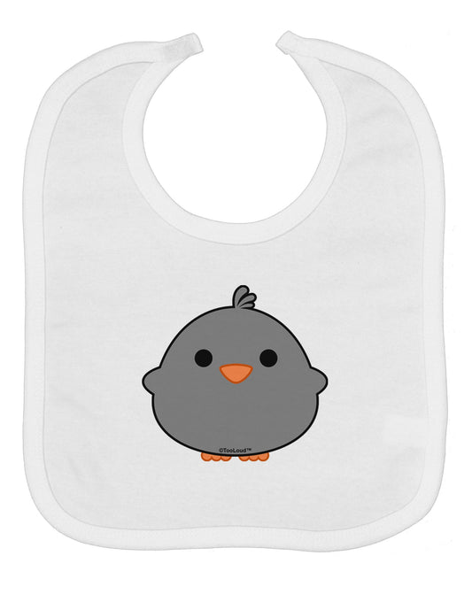 Cute Little Chick - Black Baby Bib by TooLoud