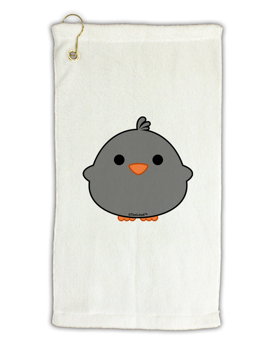 Cute Little Chick - Black Micro Terry Gromet Golf Towel 16 x 25 inch by TooLoud-Golf Towel-TooLoud-White-Davson Sales