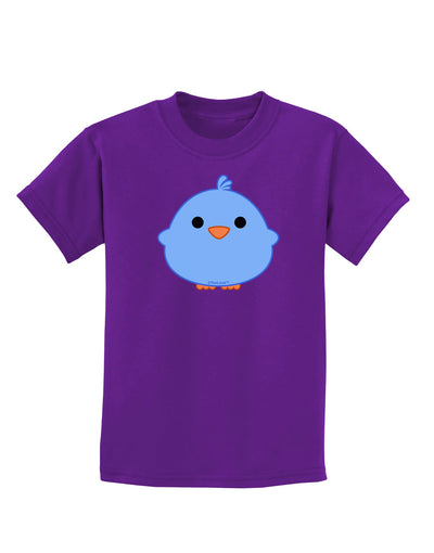 Cute Little Chick - Blue Childrens Dark T-Shirt by TooLoud-Childrens T-Shirt-TooLoud-Purple-X-Small-Davson Sales