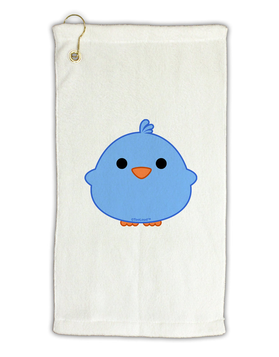 Cute Little Chick - Blue Micro Terry Gromet Golf Towel 16 x 25 inch by TooLoud-Golf Towel-TooLoud-White-Davson Sales