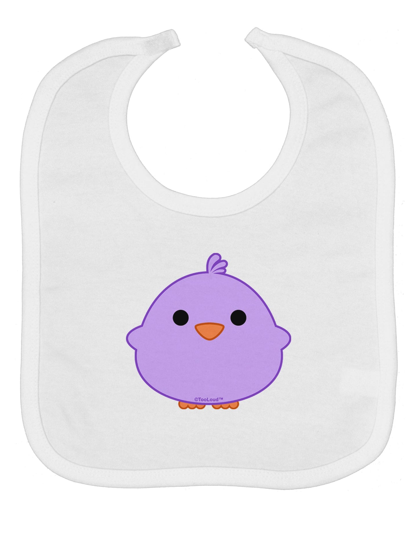Cute Little Chick - Purple Baby Bib by TooLoud