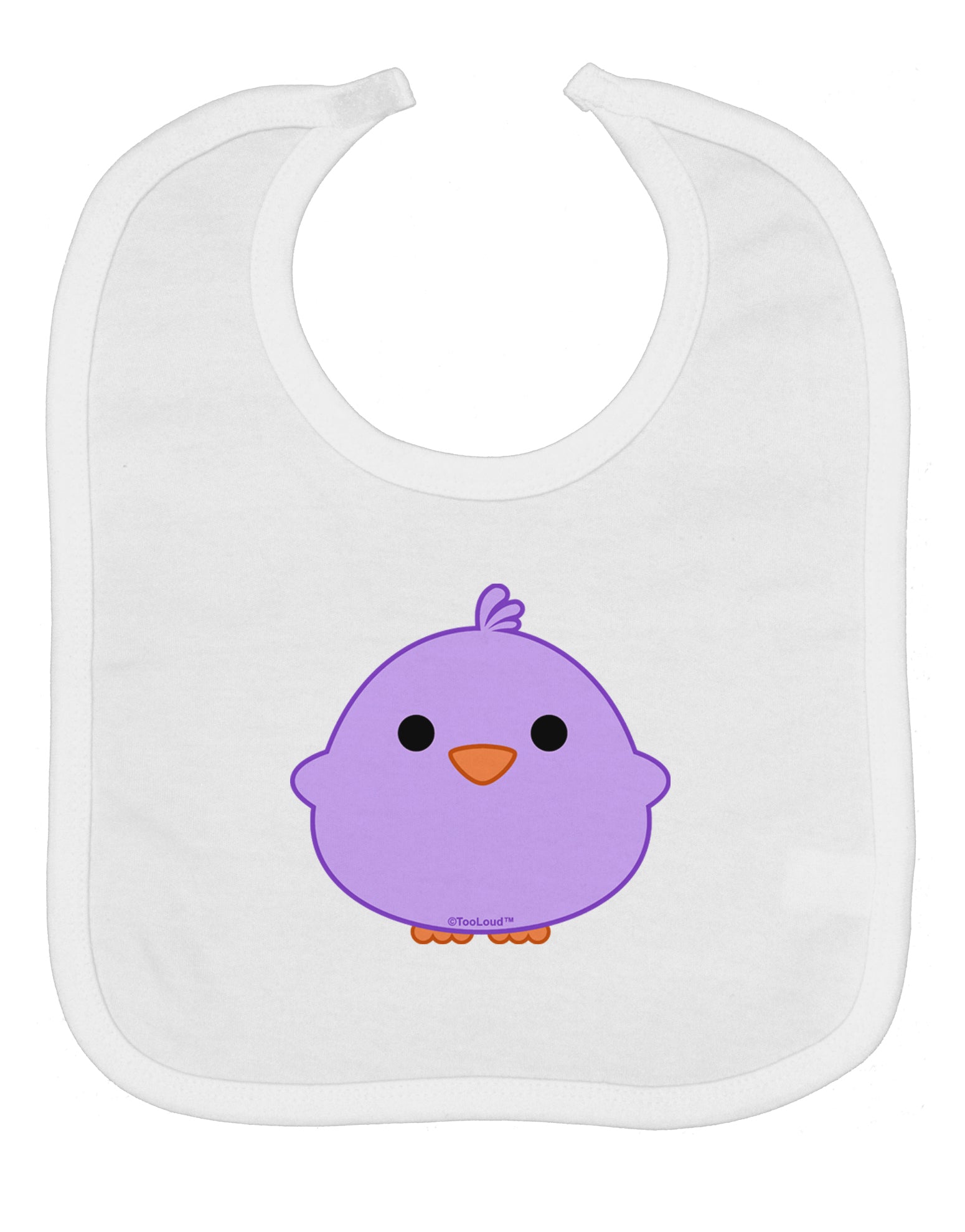 Cute Little Chick - Purple Baby Bib by TooLoud