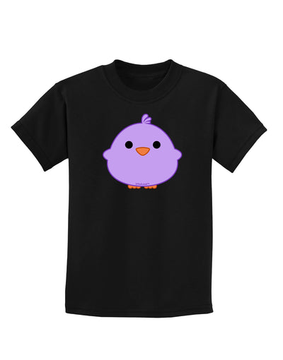 Cute Little Chick - Purple Childrens Dark T-Shirt by TooLoud-Childrens T-Shirt-TooLoud-Black-X-Small-Davson Sales