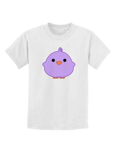 Cute Little Chick - Purple Childrens T-Shirt by TooLoud-Childrens T-Shirt-TooLoud-White-X-Small-Davson Sales