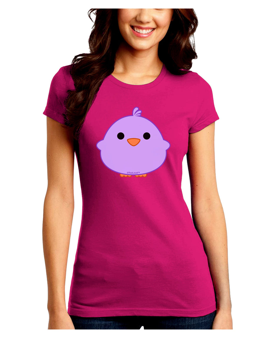 Cute Little Chick - Purple Juniors Crew Dark T-Shirt by TooLoud-T-Shirts Juniors Tops-TooLoud-Black-Juniors Fitted Small-Davson Sales