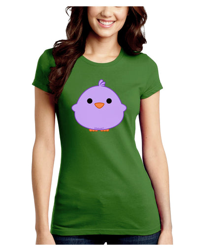 Cute Little Chick - Purple Juniors Crew Dark T-Shirt by TooLoud-T-Shirts Juniors Tops-TooLoud-Kiwi-Green-Juniors Fitted X-Small-Davson Sales