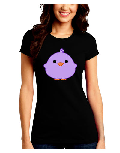 Cute Little Chick - Purple Juniors Crew Dark T-Shirt by TooLoud-T-Shirts Juniors Tops-TooLoud-Black-Juniors Fitted Small-Davson Sales