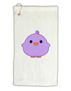 Cute Little Chick - Purple Micro Terry Gromet Golf Towel 16 x 25 inch by TooLoud-Golf Towel-TooLoud-White-Davson Sales