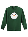 Cute Little Chick - White Adult Long Sleeve Dark T-Shirt by TooLoud-TooLoud-Dark-Green-Small-Davson Sales