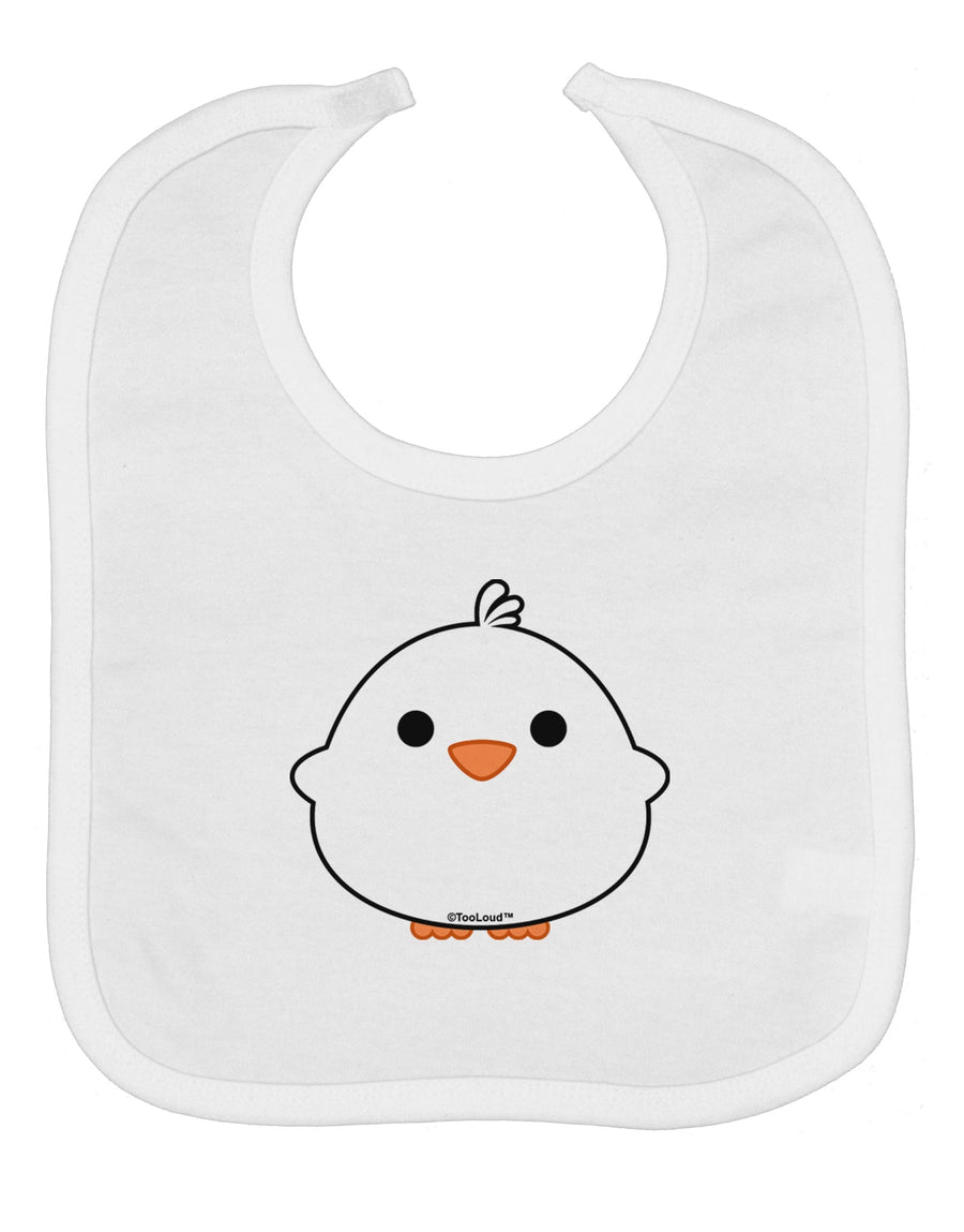 Cute Little Chick - White Baby Bib by TooLoud