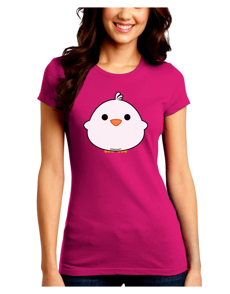 Cute Little Chick - White Juniors Crew Dark T-Shirt by TooLoud-T-Shirts Juniors Tops-TooLoud-Black-Juniors Fitted Small-Davson Sales