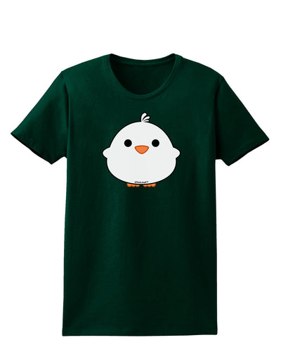 Cute Little Chick - White Womens Dark T-Shirt by TooLoud-Womens T-Shirt-TooLoud-Forest-Green-Small-Davson Sales