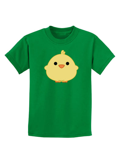 Cute Little Chick - Yellow Childrens Dark T-Shirt by TooLoud-Childrens T-Shirt-TooLoud-Kelly-Green-X-Small-Davson Sales