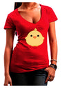 Cute Little Chick - Yellow Juniors V-Neck Dark T-Shirt by TooLoud-Womens V-Neck T-Shirts-TooLoud-Red-Juniors Fitted Small-Davson Sales