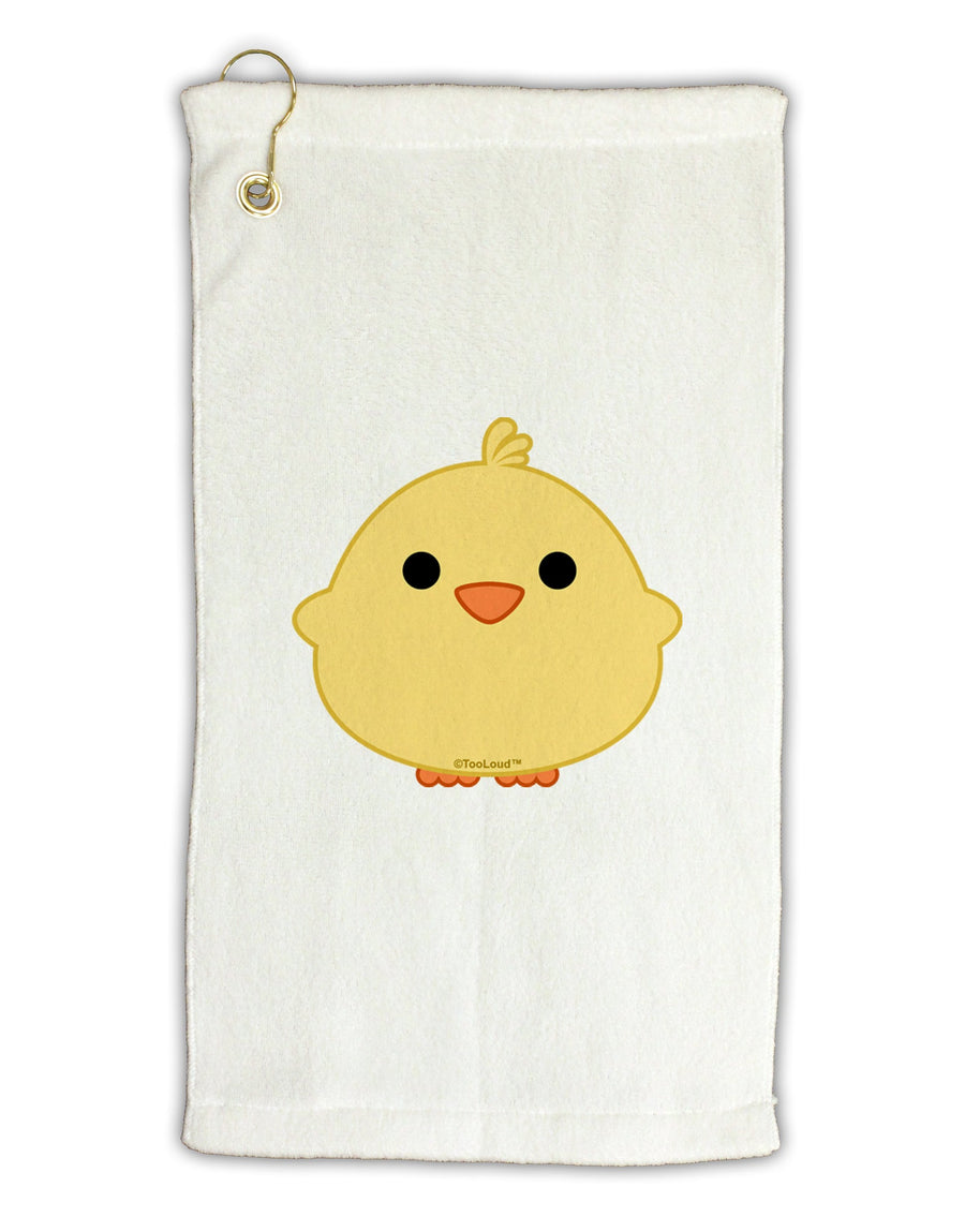 Cute Little Chick - Yellow Micro Terry Gromet Golf Towel 16 x 25 inch by TooLoud-Golf Towel-TooLoud-White-Davson Sales