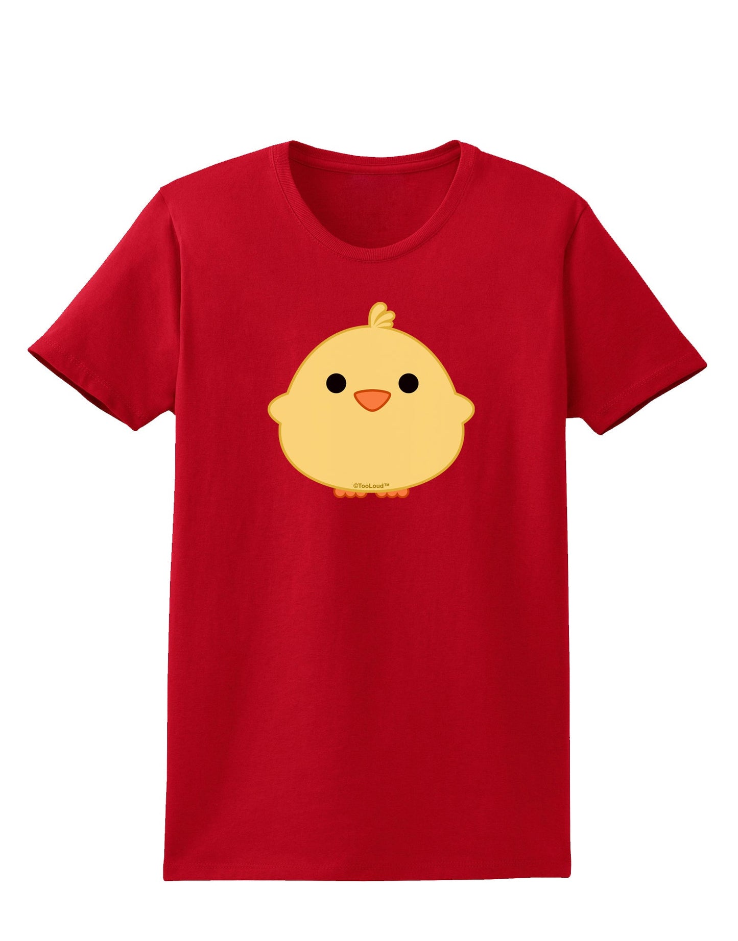 Cute Little Chick - Yellow Womens Dark T-Shirt by TooLoud-Womens T-Shirt-TooLoud-Red-X-Small-Davson Sales