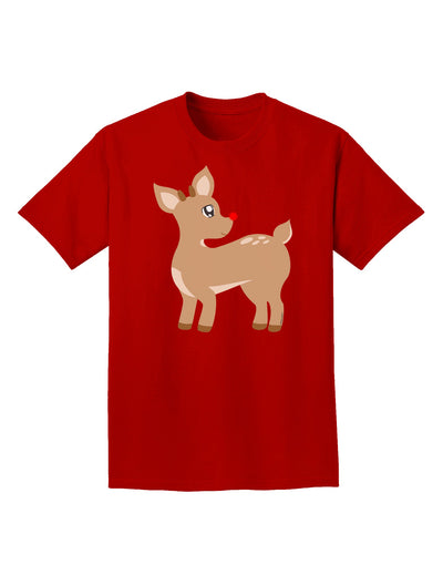 Cute Little Rudolph the Reindeer - Christmas Adult Dark T-Shirt by TooLoud-Mens T-Shirt-TooLoud-Red-Small-Davson Sales