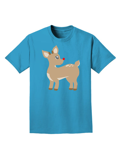 Cute Little Rudolph the Reindeer - Christmas Adult Dark T-Shirt by TooLoud-Mens T-Shirt-TooLoud-Turquoise-Small-Davson Sales