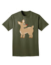 Cute Little Rudolph the Reindeer - Christmas Adult Dark T-Shirt by TooLoud-Mens T-Shirt-TooLoud-Military-Green-Small-Davson Sales