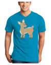 Cute Little Rudolph the Reindeer - Christmas Adult Dark V-Neck T-Shirt by TooLoud-Mens V-Neck T-Shirt-TooLoud-Turquoise-Small-Davson Sales