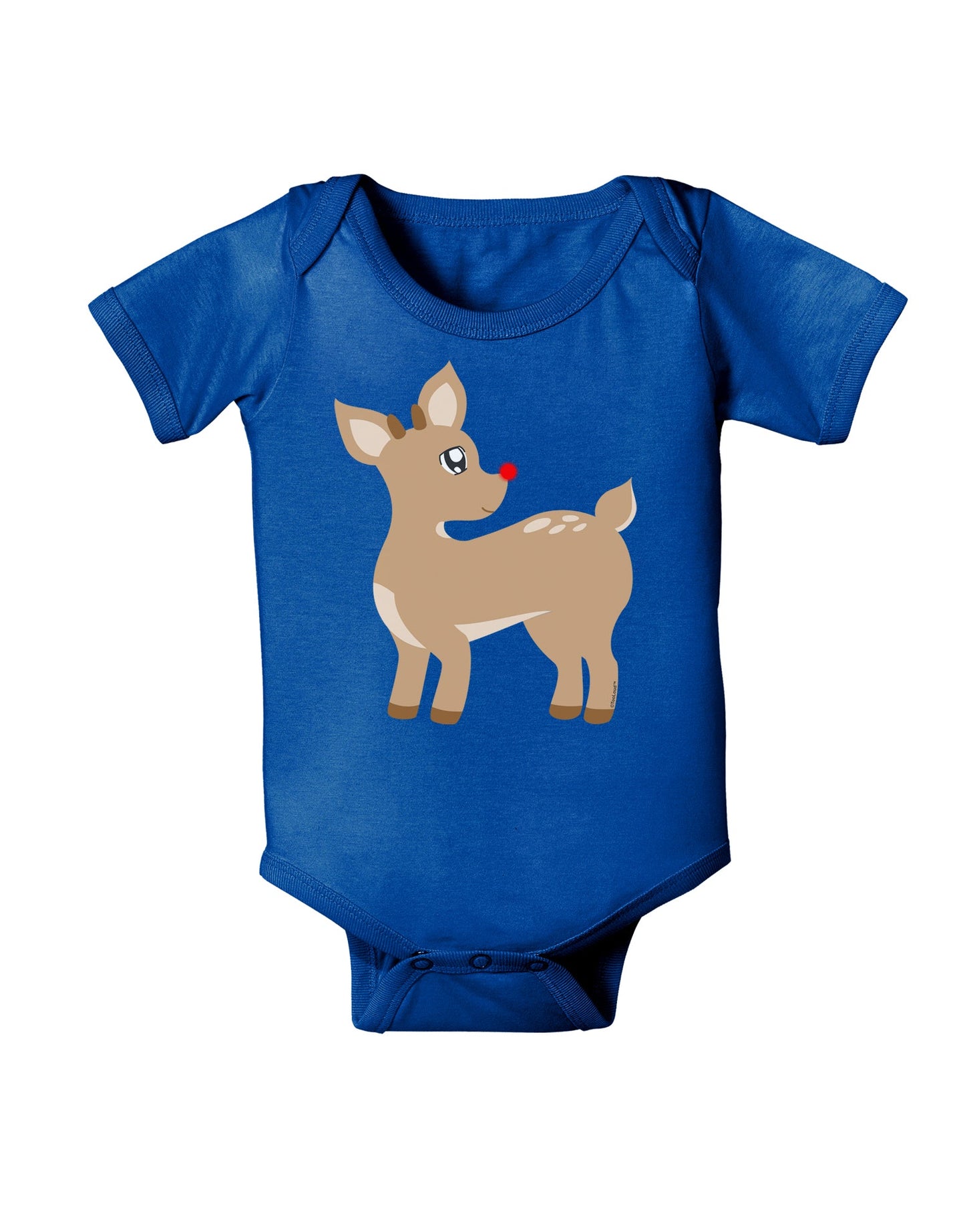 Cute Little Rudolph the Reindeer - Christmas Baby Romper Bodysuit Dark by TooLoud-Baby Romper-TooLoud-Royal-Blue-06-Months-Davson Sales