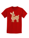 Cute Little Rudolph the Reindeer - Christmas Childrens Dark T-Shirt by TooLoud-Childrens T-Shirt-TooLoud-Red-X-Small-Davson Sales